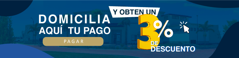 3% de descuento al domiciliar